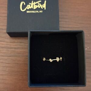 Catbird 14k solid gold flower garland ring
